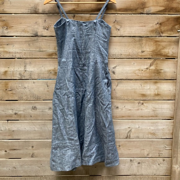 THREE GRACES blue linen maxi dress, size 2 - Picture 8 of 14